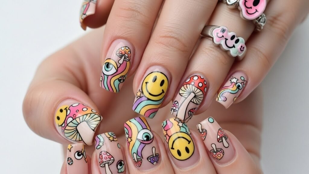 Color Splash Nail Design