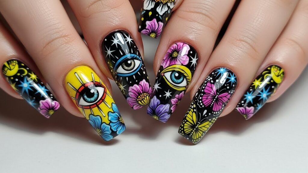 Cosmic Chaos Nail Design