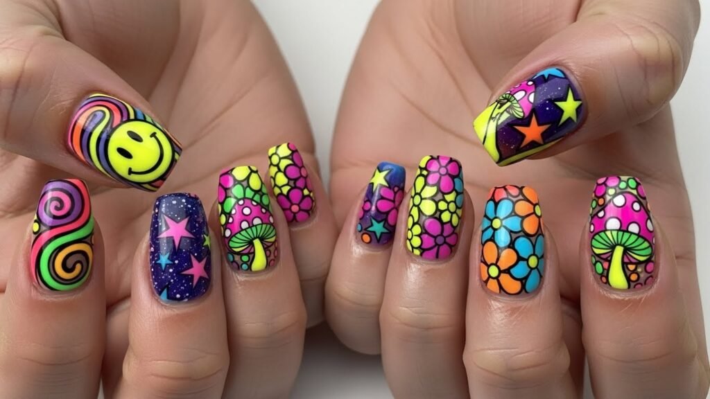 Drip Parade Nail Design