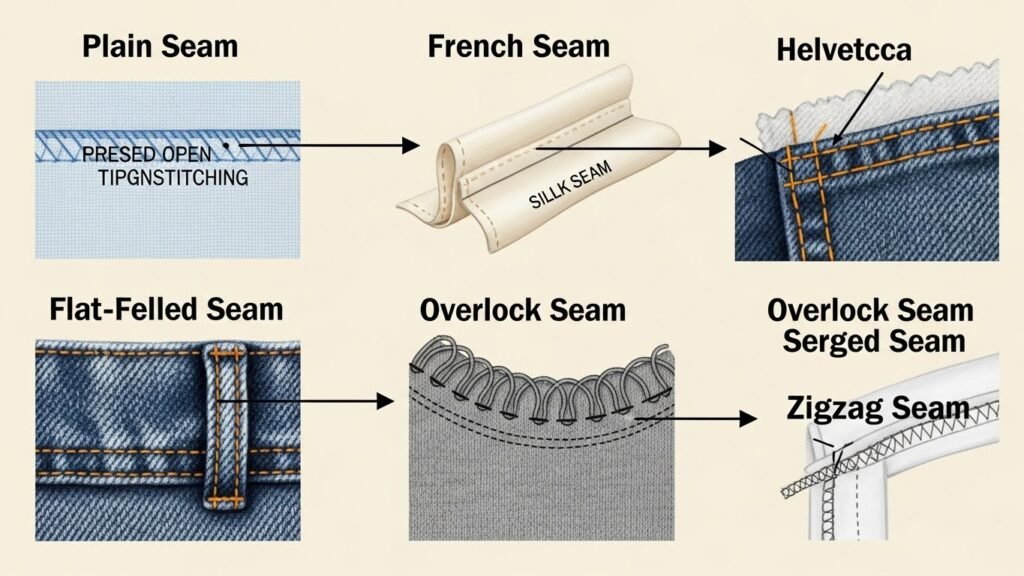 Common Seam Types Nahttypen