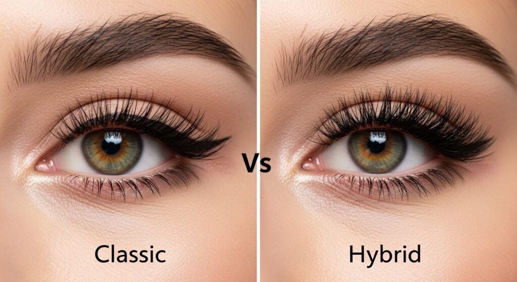 Classic vs Hybrid Lashes Which Extension Style is Best