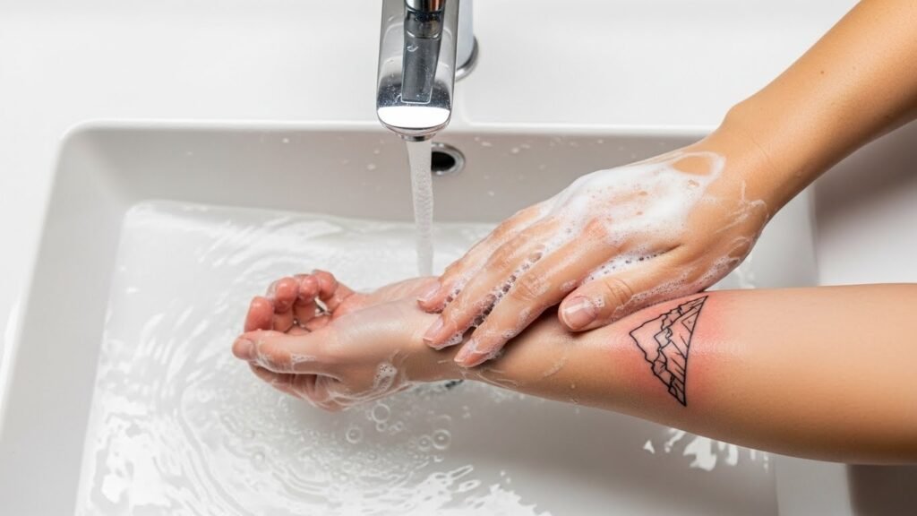 Washing Technique for tatoo